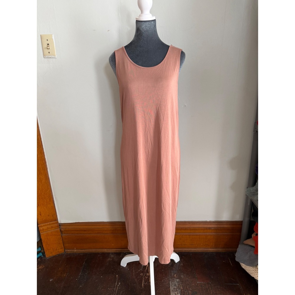 Hem & Thread Twist Back midi Dusty Rose Sleeveless Scoop Neck NWT coastal ribbed